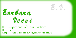 barbara vecsi business card